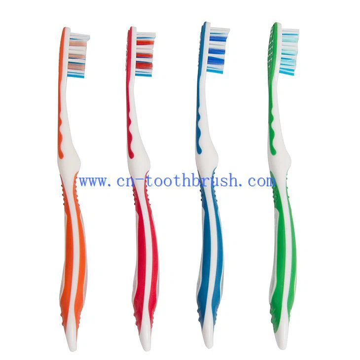 The Side Of Reusable End-Rounded Toothbrush With Easy-To-Hold Handle